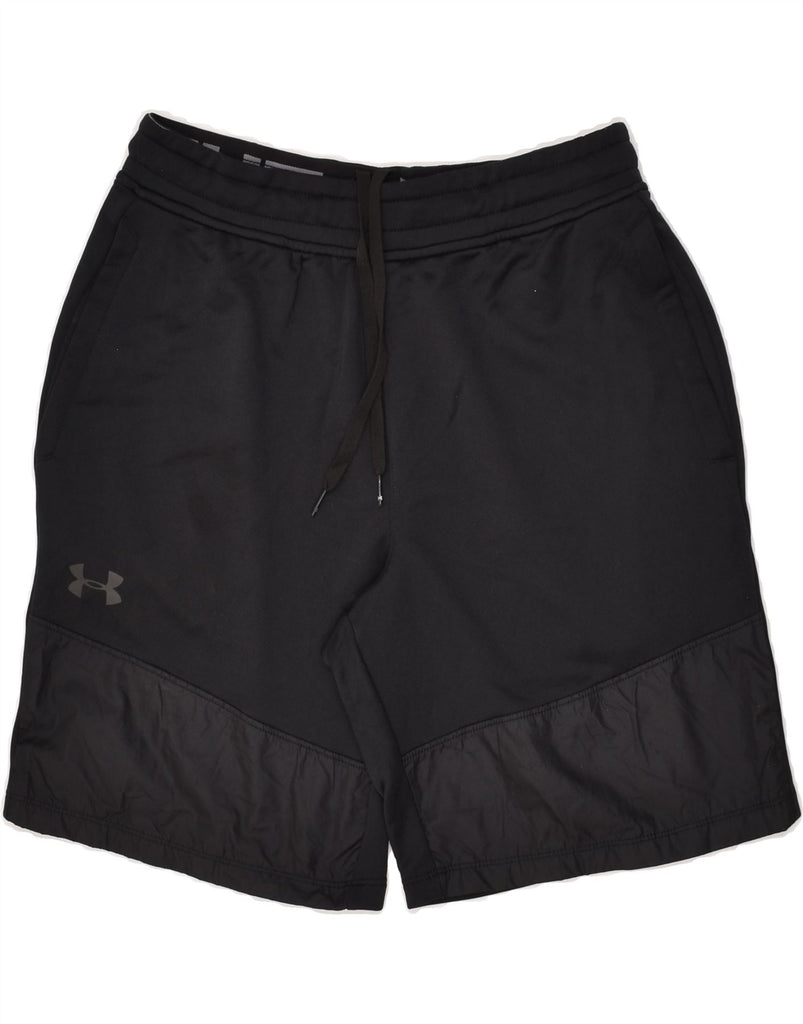 UNDER ARMOUR Mens Sport Shorts Medium Black Colourblock Polyester | Vintage Under Armour | Thrift | Second-Hand Under Armour | Used Clothing | Messina Hembry 