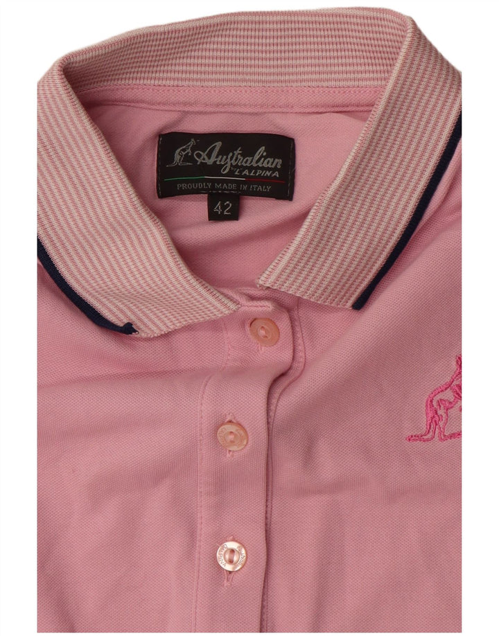 AUSTRALIAN L'ALPINA Womens Polo Shirt IT 42 Medium Pink