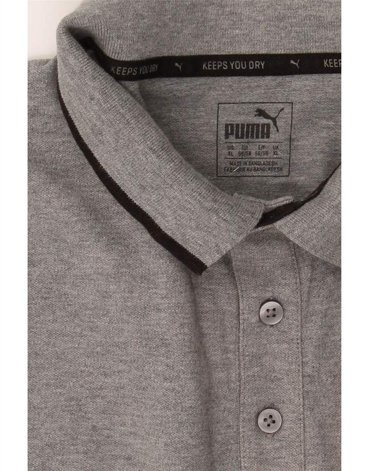 PUMA Mens Polo Shirt XL Grey Cotton Vintage Puma and Second-Hand Puma from Messina Hembry 