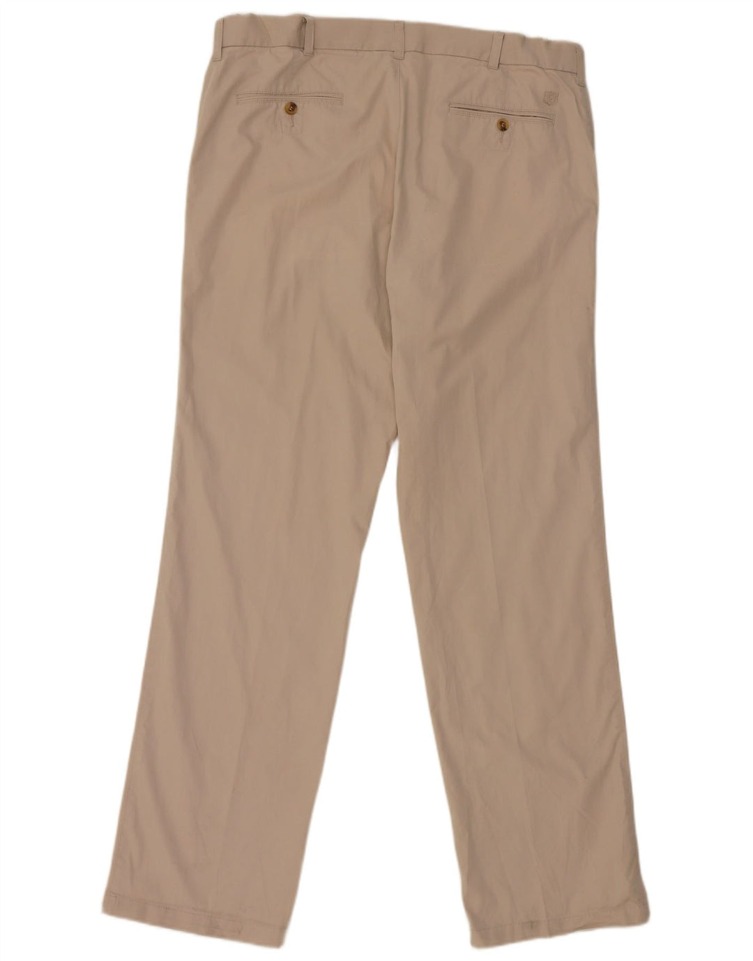 Marks & Spencer Womens Blue Harbour Straight Chino Trousers W36 L33 Beige