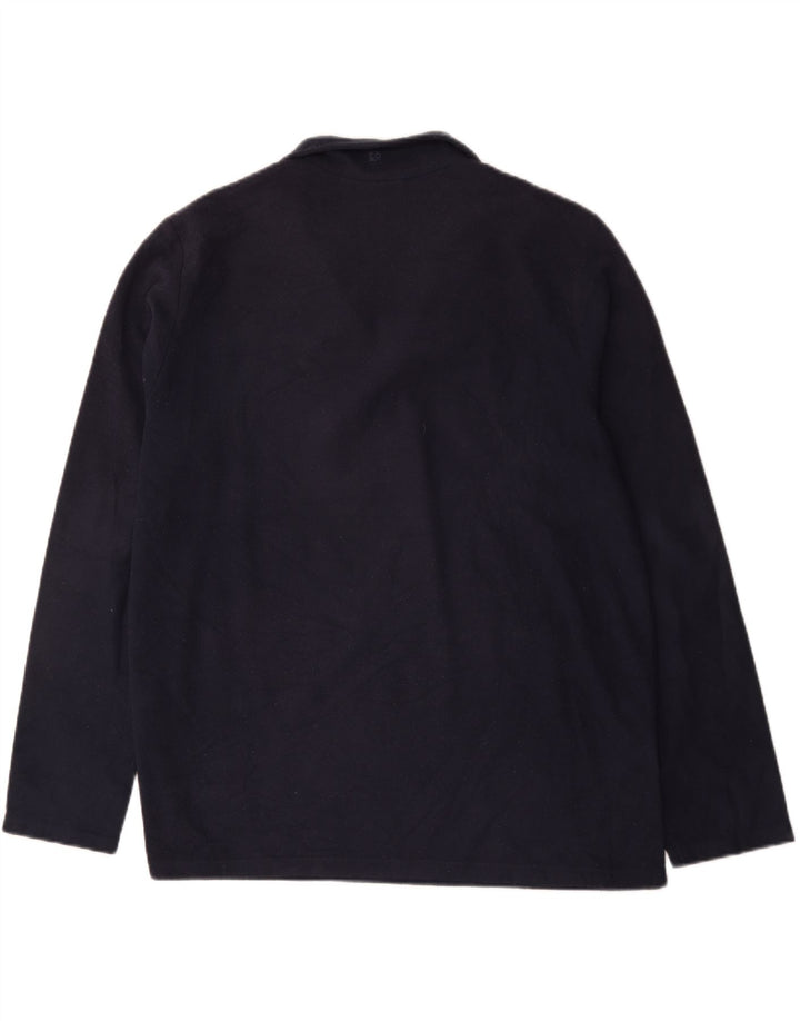 Mountain Warehouse Mens Zip Neck Fleece Jumper XL Navy Blue Polyester