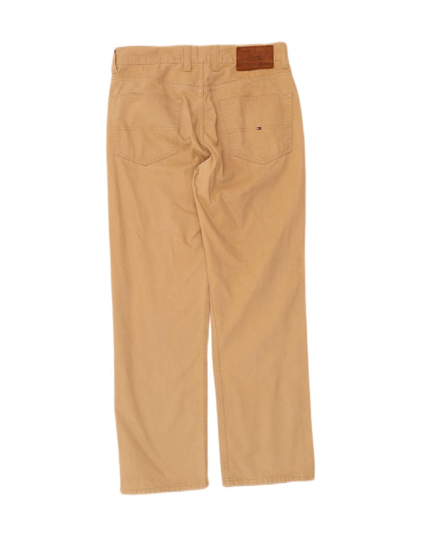 TOMMY HILFIGER Mens Madison Straight Casual Trousers W32 L30 Beige
