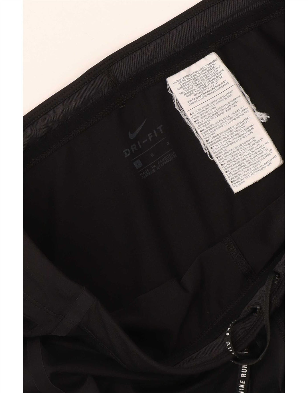 Nike Womens Dri Fit Leggings UK 16 Large Black Polyester