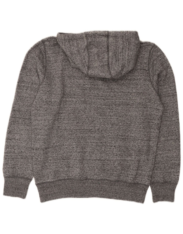 Champion Mens Graphic Hoodie Jumper Medium Grey Flecked Cotton