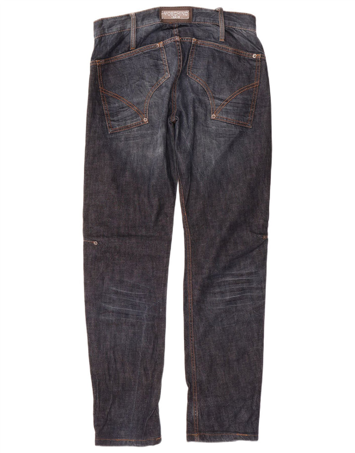 Moschino Mens Slim Jeans W31 L32 Navy Blue Cotton