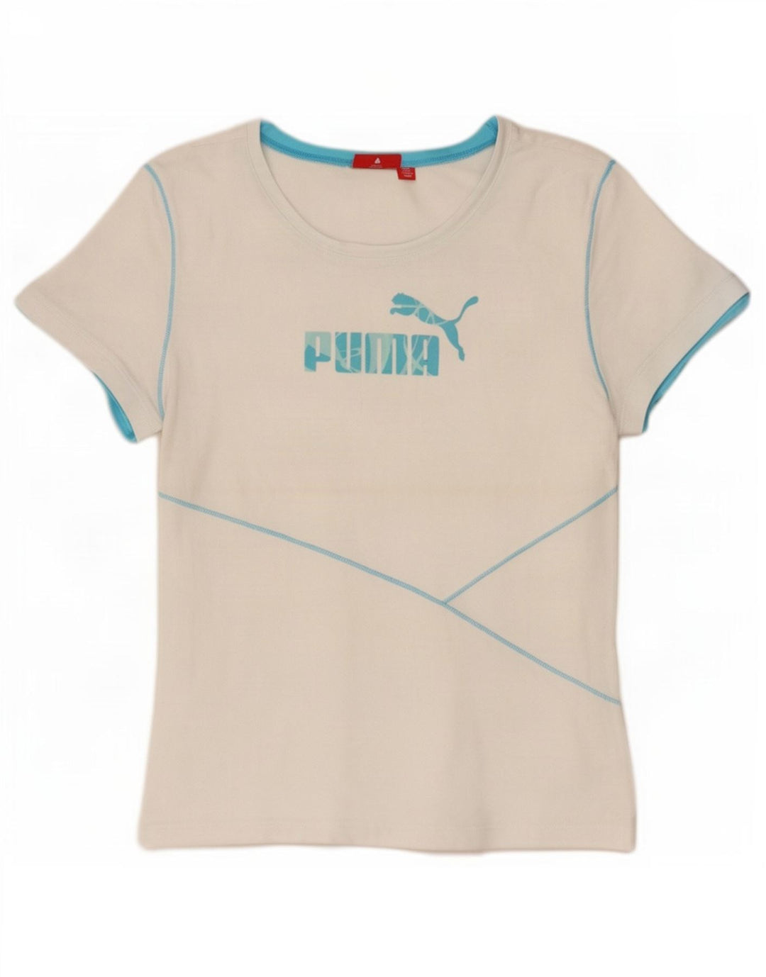 Puma Womens Graphic T-Shirt Top UK 14 Large White