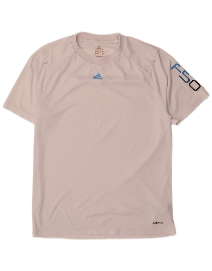 Adidas Mens F50 Graphic T-Shirt Top Medium White Polyester