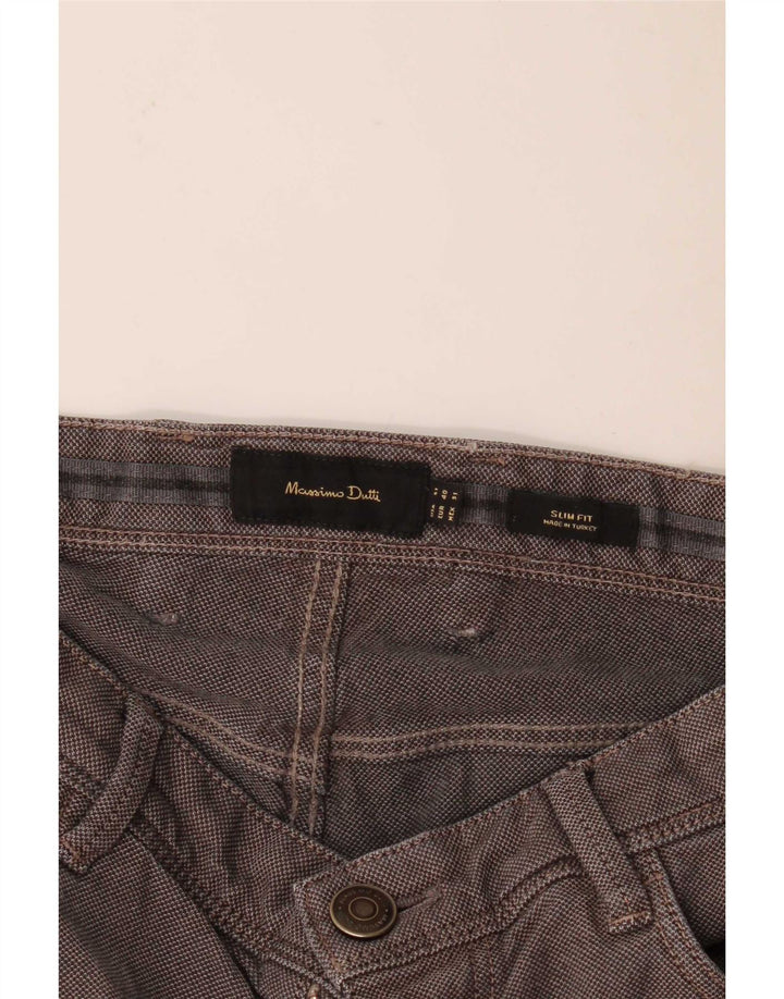 Massimo Dutti Mens Slim Fit Casual Trousers EU 40 Medium W31 L31 Grey