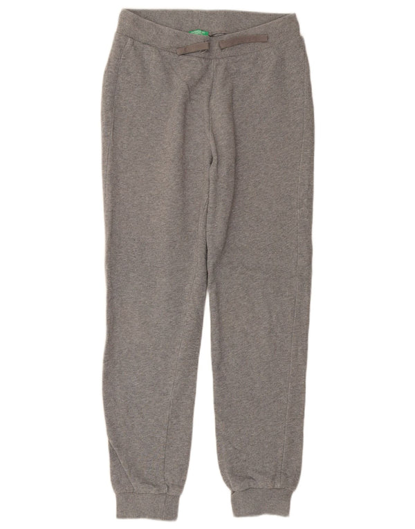 BENETTON Boys Tracksuit Trousers Joggers 13-14 Years 3XL Grey Cotton