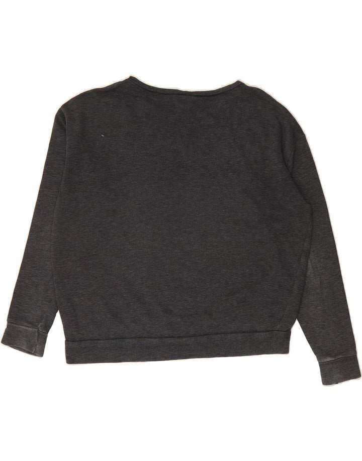 TOPSHOP Womens Oversized Top Long Sleeve UK 10 Small Grey Cotton Vintage Topshop and Second-Hand Topshop from Messina Hembry 