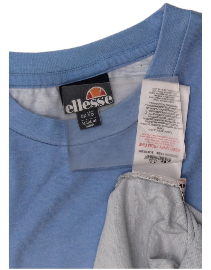 Ellesse Mens T-Shirt Top XS Blue Colourblock Polyester