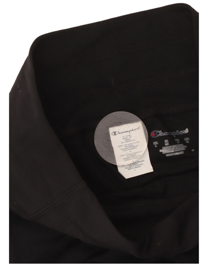 CHAMPION Womens Capri Leggings UK 14 Large  Black Polyester