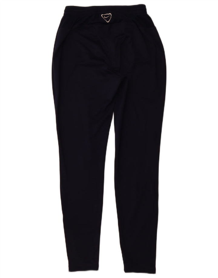 NIKE Womens Dri Fit Tracksuit Trousers UK 10 Small  Navy Blue Polyester