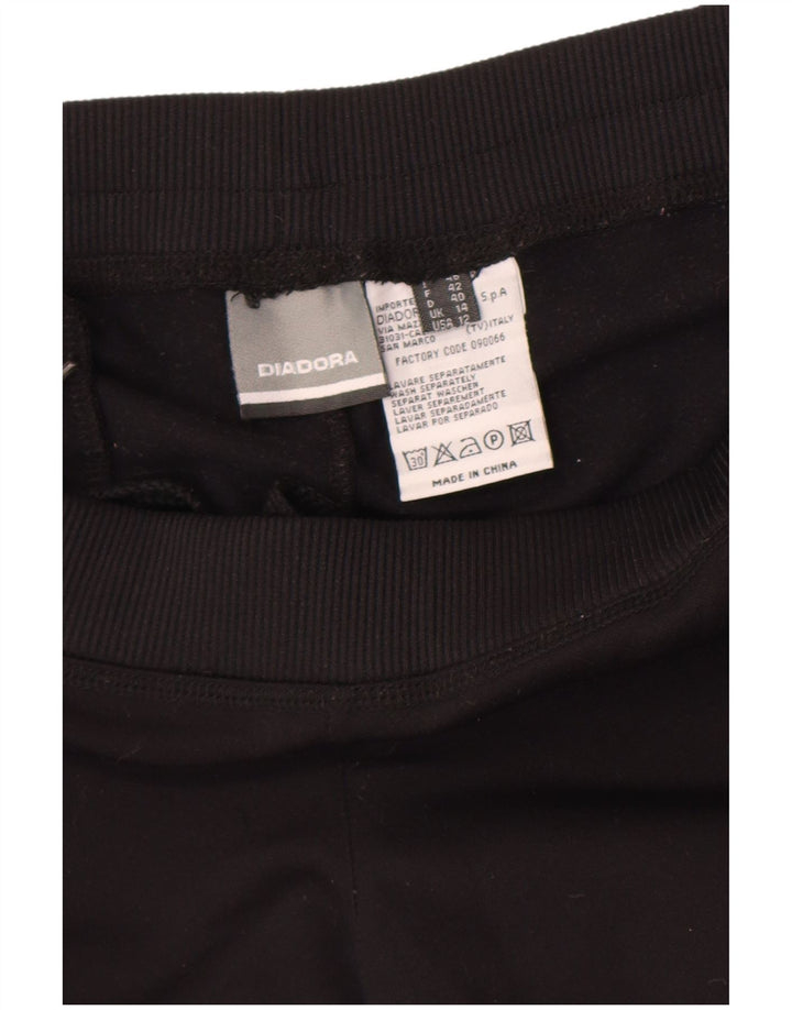 Diadora Womens Tracksuit Trousers UK 14 Medium Black Polyester