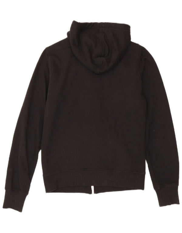 U.S. Polo Assn. Womens Sherpa Zip Hoodie Sweater UK 14 Medium Black Cotton