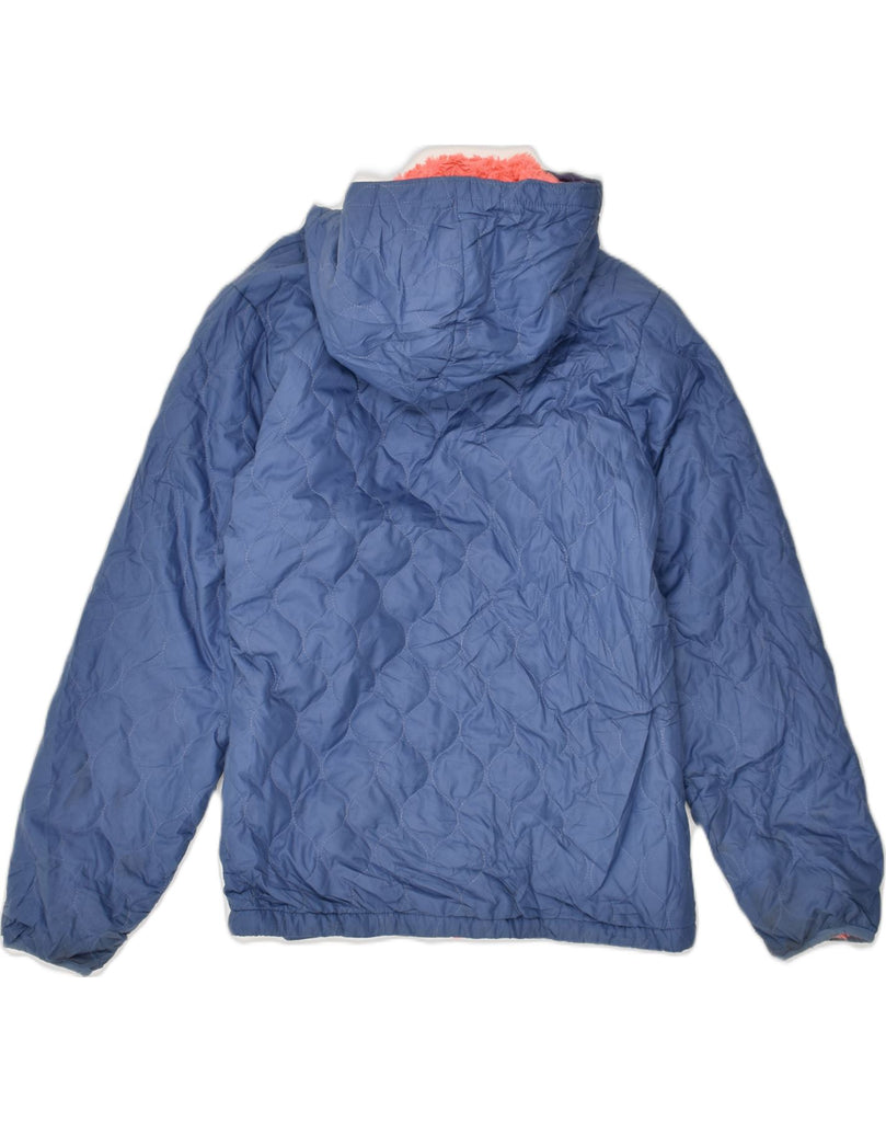 COLUMBIA Girls Sherpa Hooded Quilted Jacket 15-16 Years Large Blue | Vintage Columbia | Thrift | Second-Hand Columbia | Used Clothing | Messina Hembry 