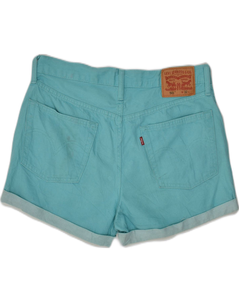 LEVI'S Womens Chino Shorts W32 Large  Blue Cotton | Vintage Levi's | Thrift | Second-Hand Levi's | Used Clothing | Messina Hembry 