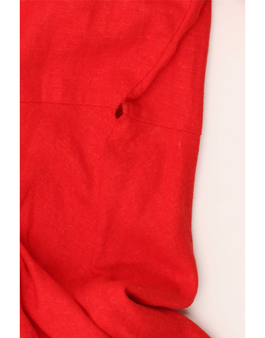 Zara Womens Wrap Dress UK 6 XS Red Linen