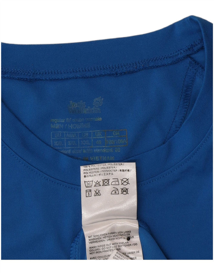 Jack Wolfskin Mens T-Shirt Top UK 46 2XL Blue Polyester