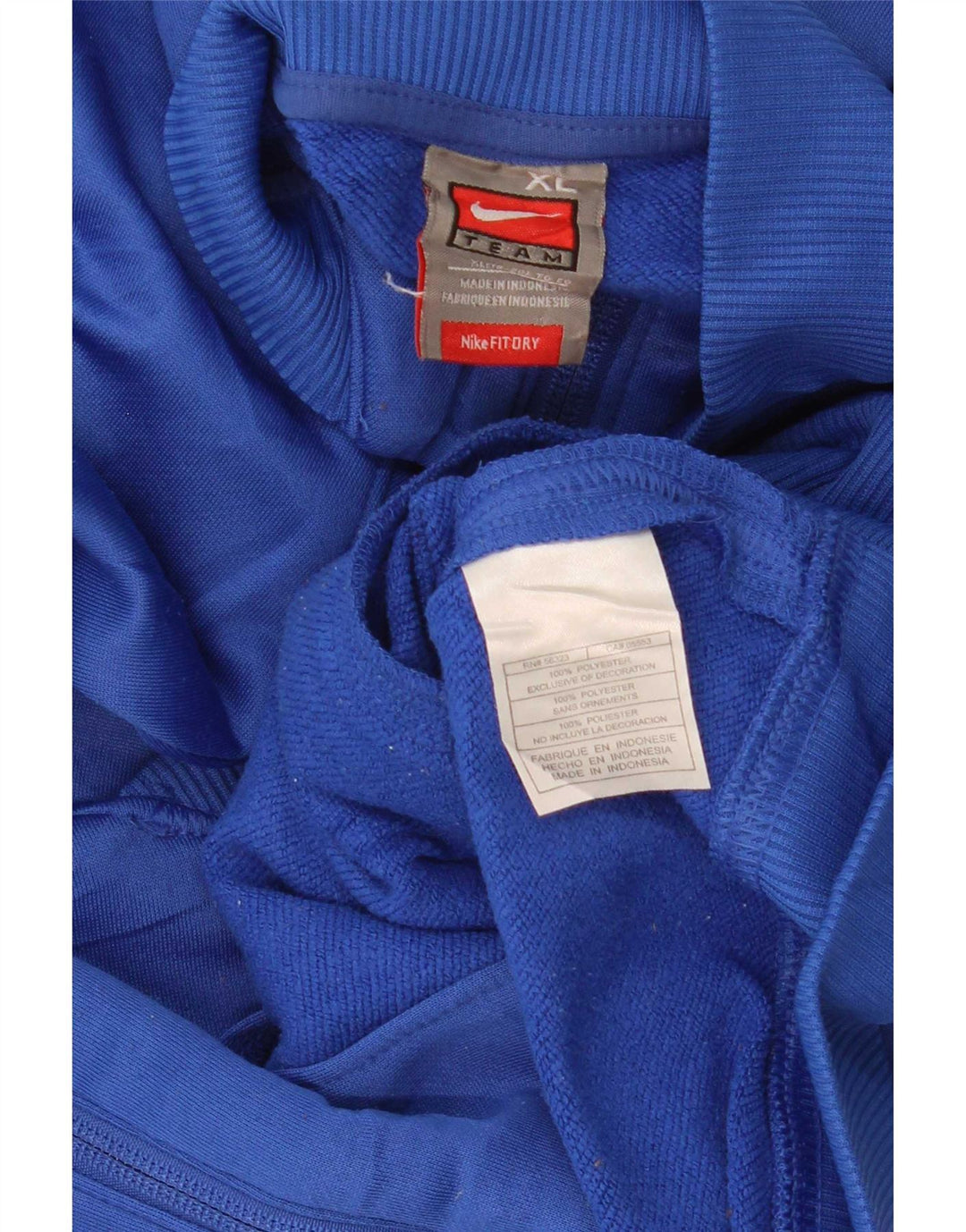 Nike Womens Tracksuit Top Jacket UK 18 XL Blue Colourblock Polyester