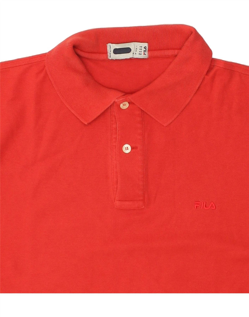 FILA Mens Polo Shirt IT 48 Medium Red Cotton Vintage Fila and Second-Hand Fila from Messina Hembry 