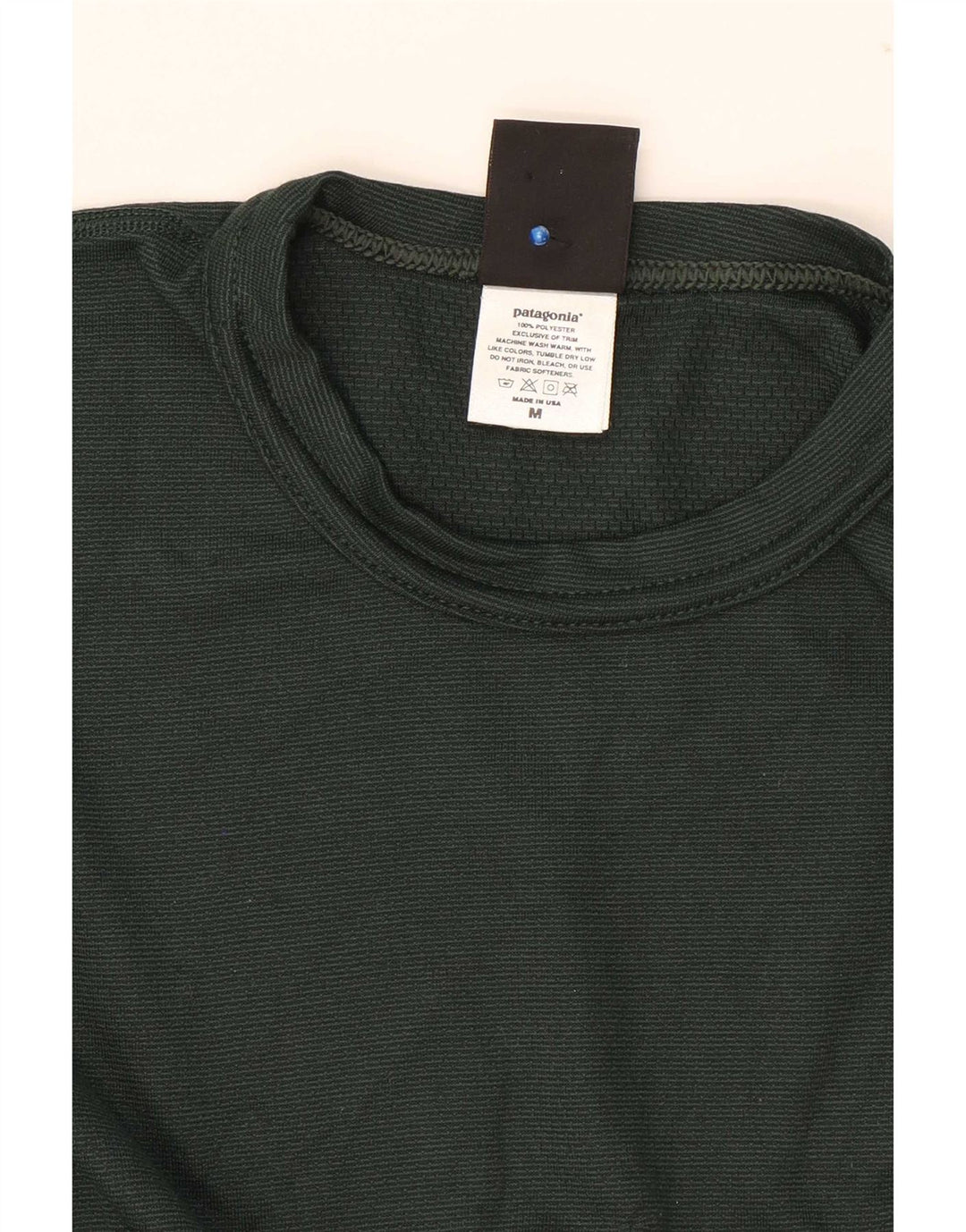 Patagonia Mens Top Long Sleeve Medium Green Polyester