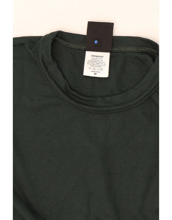 Patagonia Mens Top Long Sleeve Medium Green Polyester