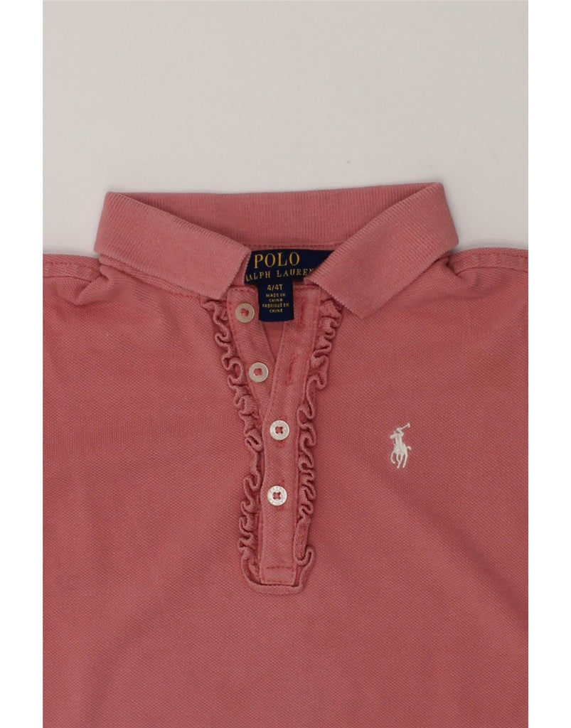 POLO RALPH LAUREN Girls Polo Shirt 3-4 Years Pink Cotton | Vintage Polo Ralph Lauren | Thrift | Second-Hand Polo Ralph Lauren | Used Clothing | Messina Hembry 