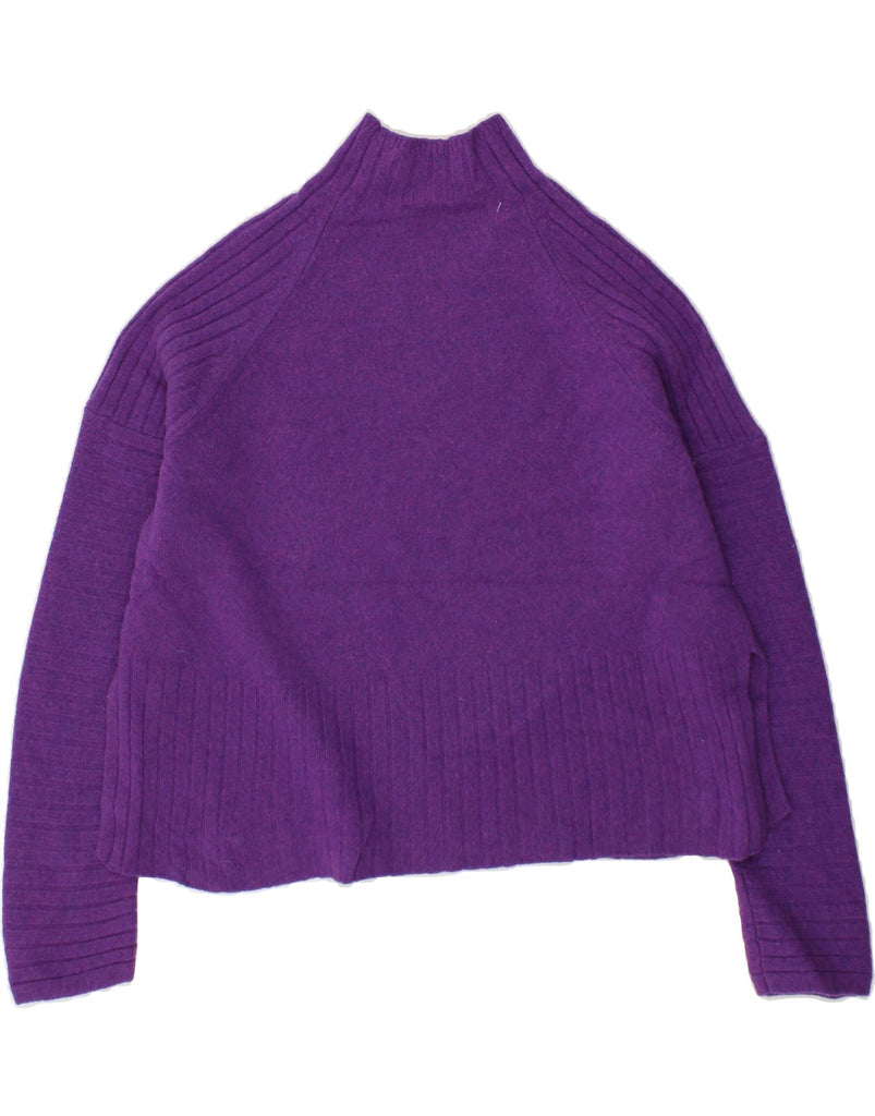 WHISTLES Womens Turtle Neck Jumper Sweater UK 16 Large Purple Merino Wool | Vintage Whistles | Thrift | Second-Hand Whistles | Used Clothing | Messina Hembry 