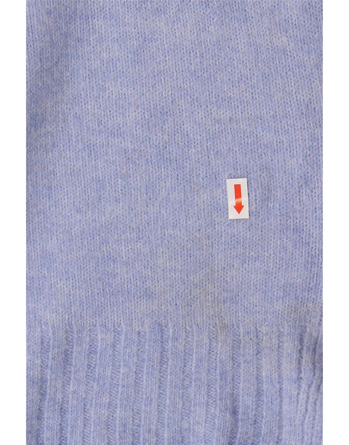 Marks & Spencer Womens Crew Neck Jumper Sweater UK 10 Small Blue Acrylic
