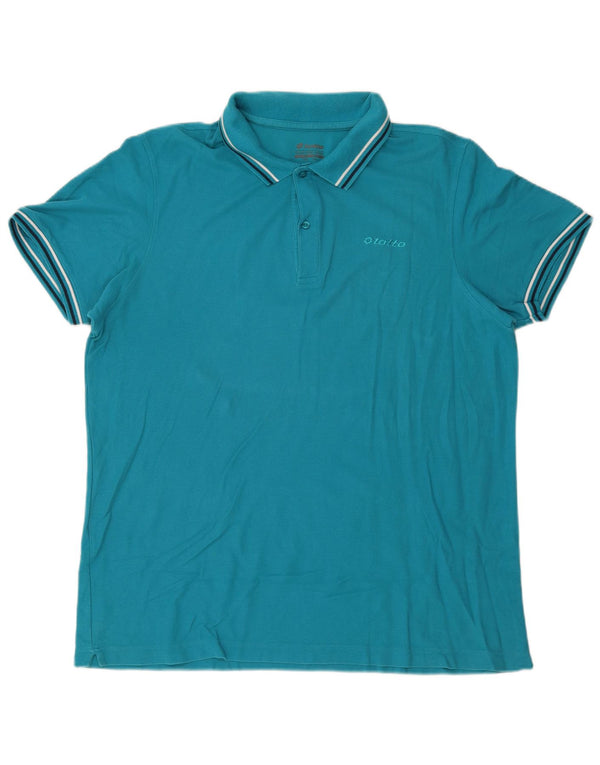 LOTTO Mens Polo Shirt 3XL Blue Cotton