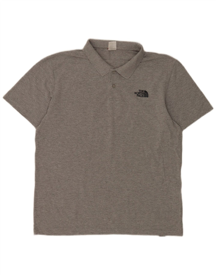 The North Face Mens Polo Shirt Large Grey Cotton