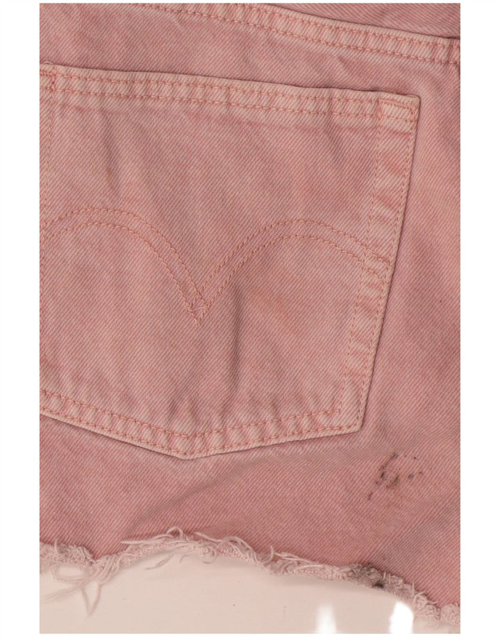 Levi's Womens 501 Denim Shorts W26 Small Pink Cotton