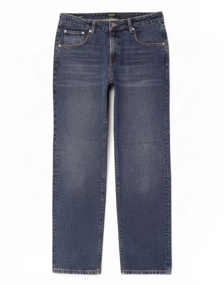 Superdry Mens Straight Jeans W32 L32 Blue Cotton
