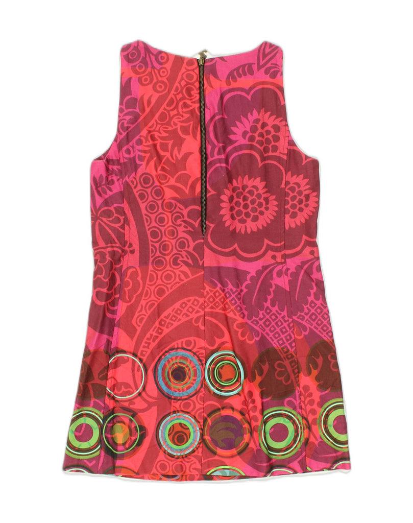 DESIGUAL Womens Mini Shift Dress EU 40 Medium  Red Floral Cotton | Vintage Desigual | Thrift | Second-Hand Desigual | Used Clothing | Messina Hembry 