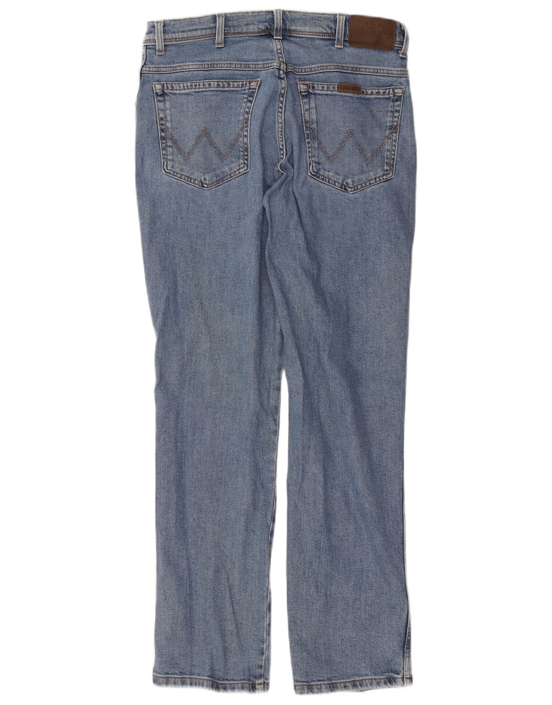 Wrangler Mens Regular Fit Straight Jeans W34 L32 Blue Cotton