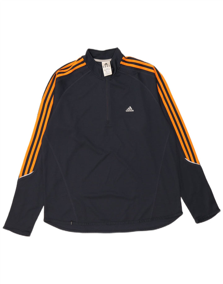 ADIDAS Mens Clima 365 Zip Neck Pullover Tracksuit Top XL Navy Blue