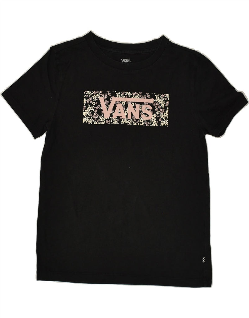 VANS Womens Graphic T-Shirt Top UK 8 Small Black | Vintage Vans | Thrift | Second-Hand Vans | Used Clothing | Messina Hembry 