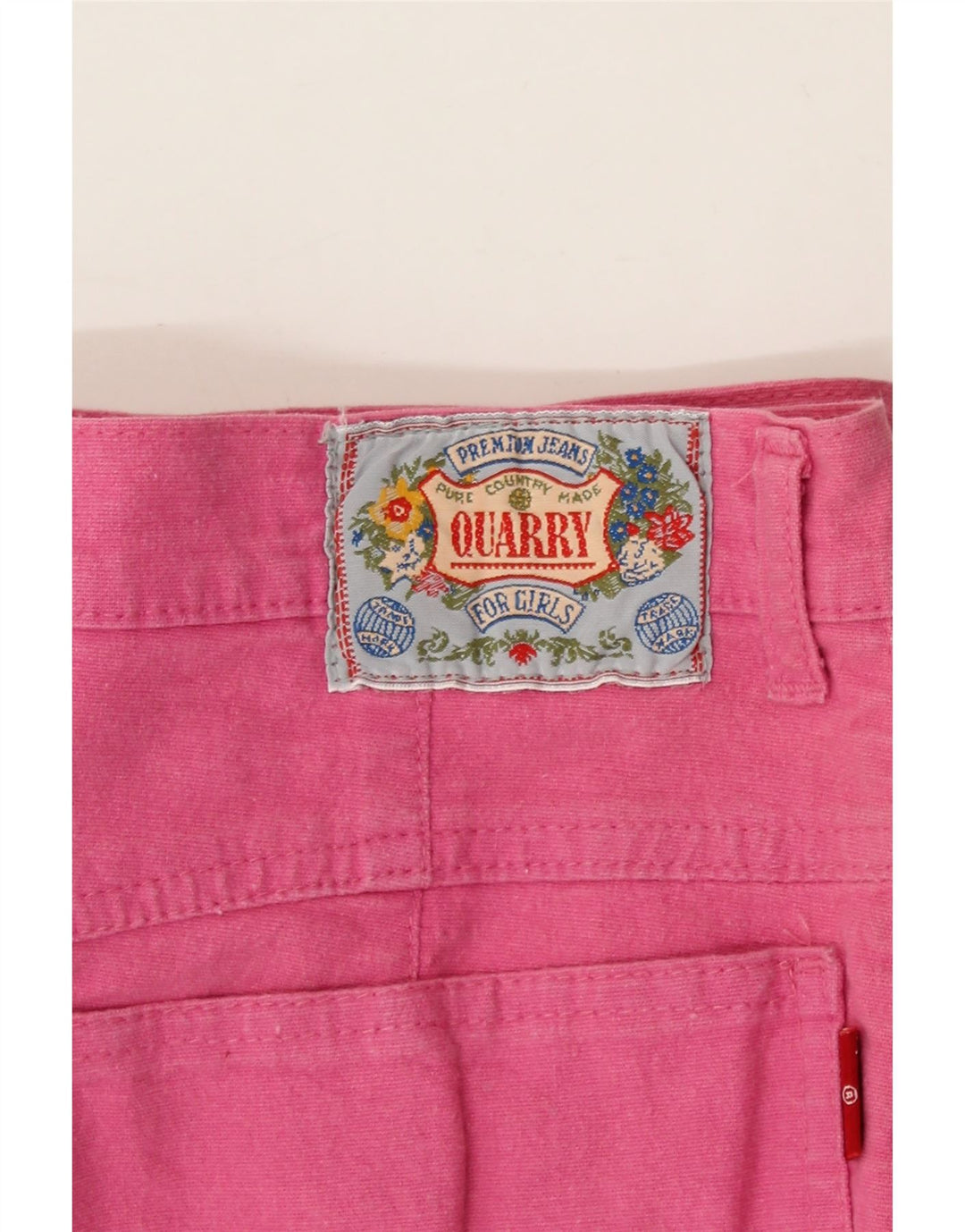 QUARRY Womens Pencil Skirt IT 46 Large W30  Pink Cotton Vintage Quarry and Second-Hand Quarry from Messina Hembry 
