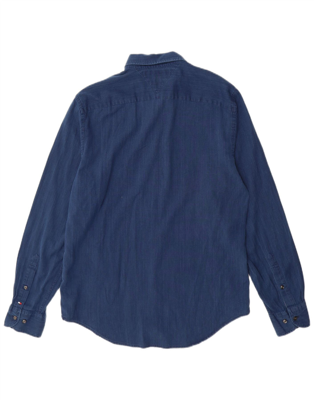 TOMMY HILFIGER Mens New York Fit Shirt Medium Blue Cotton