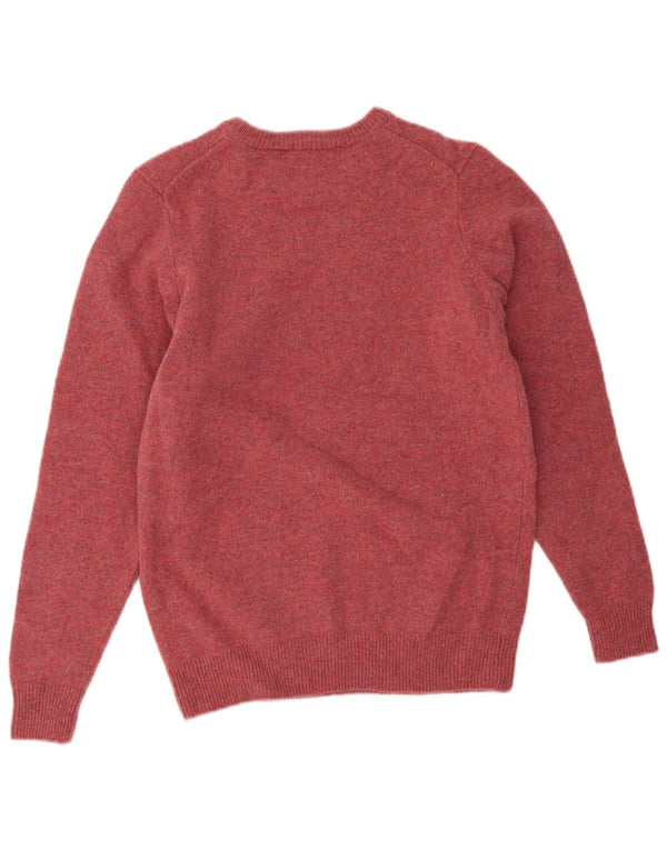 James Pringle Womens Crew Neck Jumper Sweater UK 10 Small Pink Wool