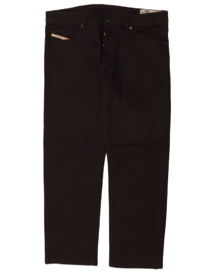 Diesel Mens Straight Jeans W34 L29 Black Cotton