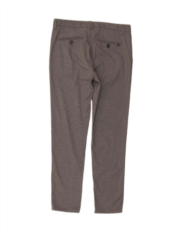 Zara Mens Slim Chino Trousers EU 40 Medium W31 L28 Grey