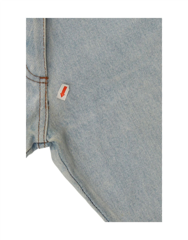 VINTAGE Womens Denim Shorts IT 44 Medium W28 Blue Geometric Cotton
