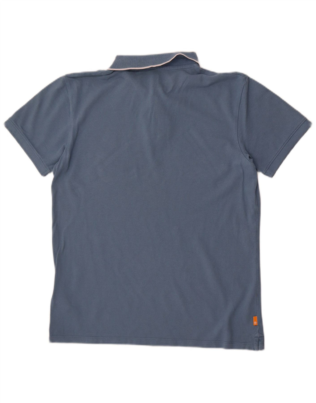 Timberland Mens Slim Fit Polo Shirt Medium Blue Cotton