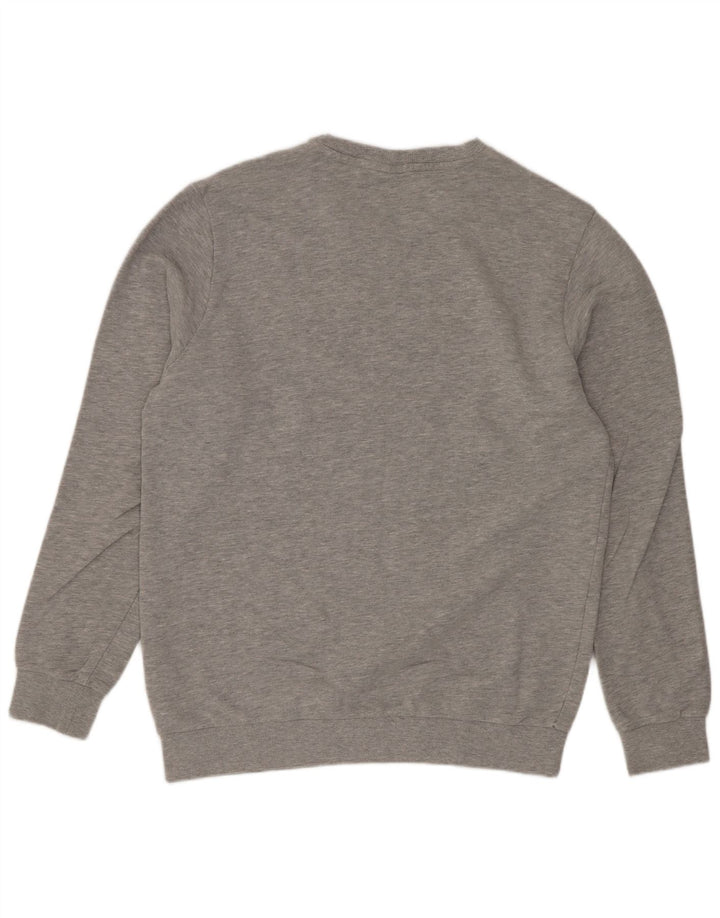 Fila Mens Graphic Sweatshirt Jumper Large Grey Colourblock Cotton
