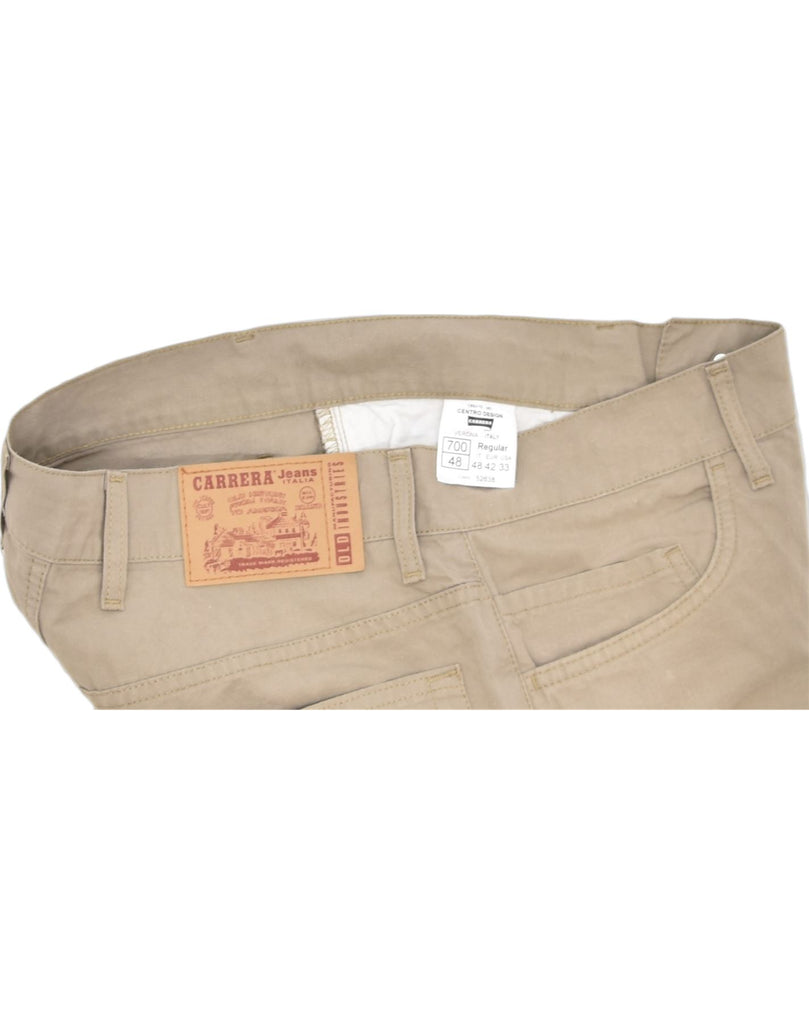 CARRERA Mens Tapered Casual Trousers W33 L26 Brown Cotton | Vintage | Thrift | Second-Hand | Used Clothing | Messina Hembry 