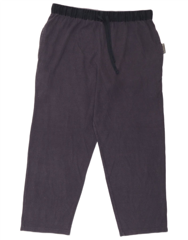 Marks & Spencer Mens Crop Tracksuit Trousers Medium Navy Blue Cotton
