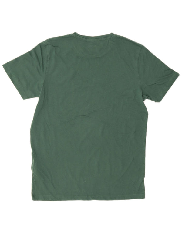Jack & Jones Mens Graphic T-Shirt Top Large Green Cotton