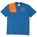 Adidas Mens Graphic T-Shirt Top Medium Blue Colourblock Polyester